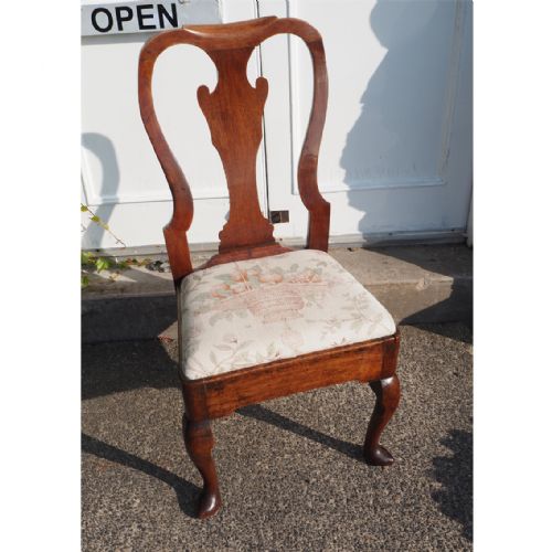 Early Georgian Country Walnut Chair