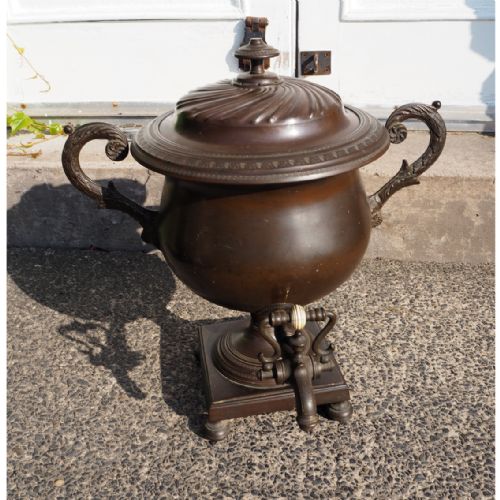 Large Victorian Bronzed Tea Urn or Samovar