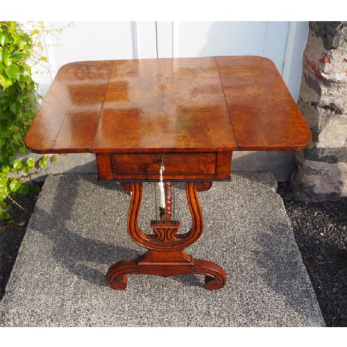 Stunning Regency Burr Oak & Ebony Centre Table