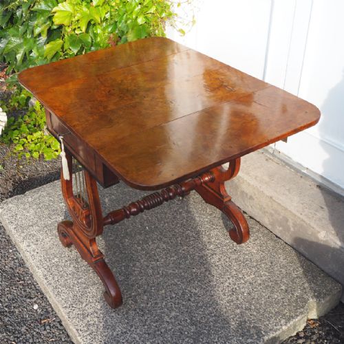 fig 1. STUNNING REGENCY BURR OAK & EBONY CENTRE TABLE