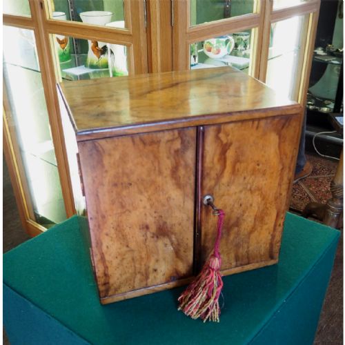 Victorian Olivewood Collectors Table Cabinet