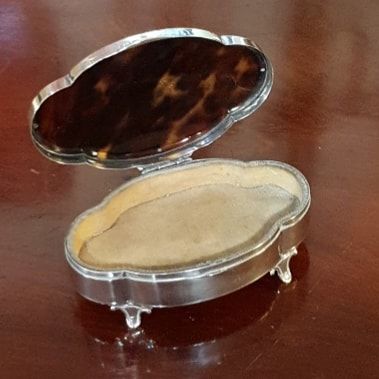 Fine Siver & Tortoiseshell Ladies Jewel Box