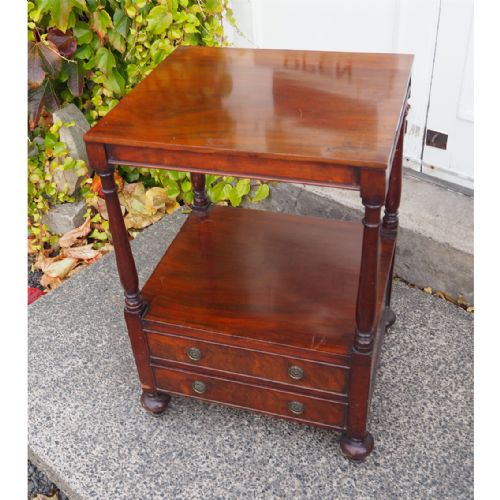 Georgian Mahogany Low Bedside Table