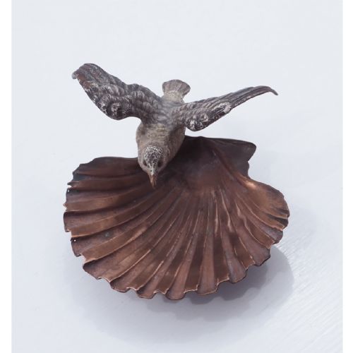 Good Austrian Cold Painted Bronze Ashtray