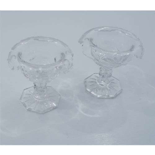 Pretty Pair of 19th Century Glass Salts