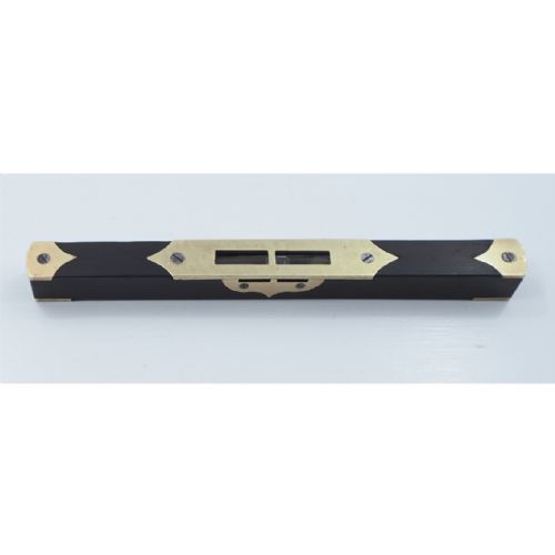 Scottish Ebony & Fancy Brass Inlaid Level