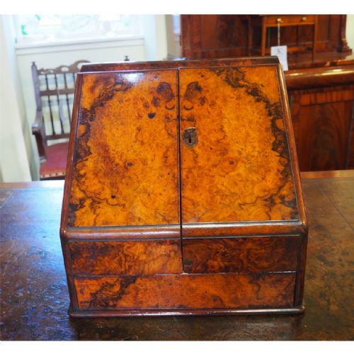 Stunning Victorian Burr Walnut Stationery Box