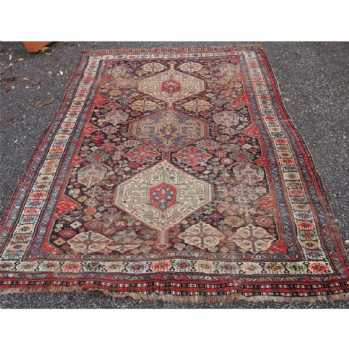 Large Early 1900'S Persian Qashqai Carpet