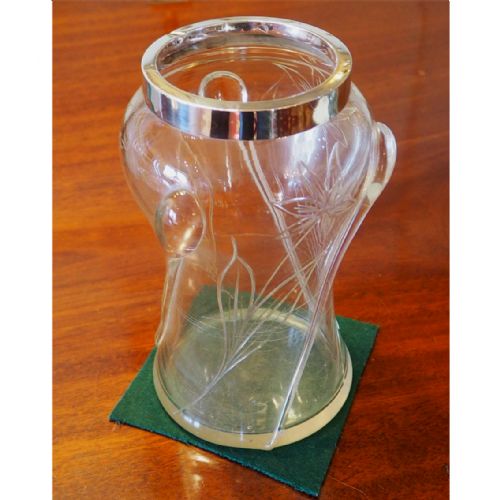 Stunning Silver Topped Art Nouveau Vase