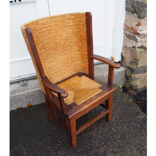 Superb 1900'S Childs Oak Orkney Chair