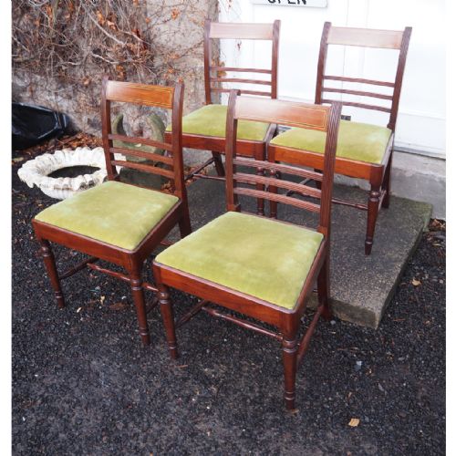 Set 4 Georgian Scottish Dining Chairs