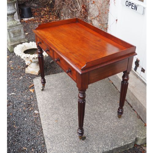 fig 1. FINE GILLOWS 2 DRAWER MAHOGANY TABLE