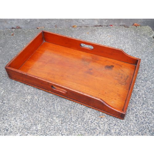 19th Century Mahogany  Oblong Tray