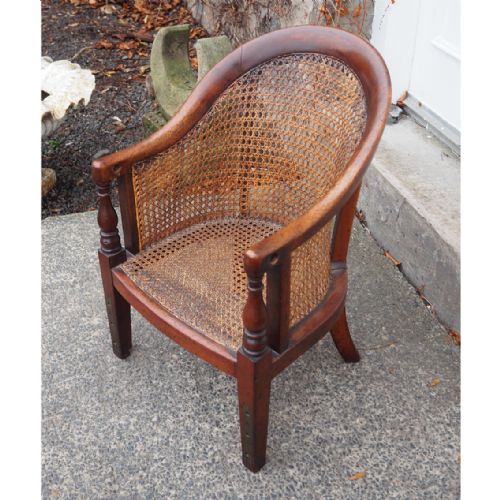 Victorian Mahogany and Cane Childs Chair