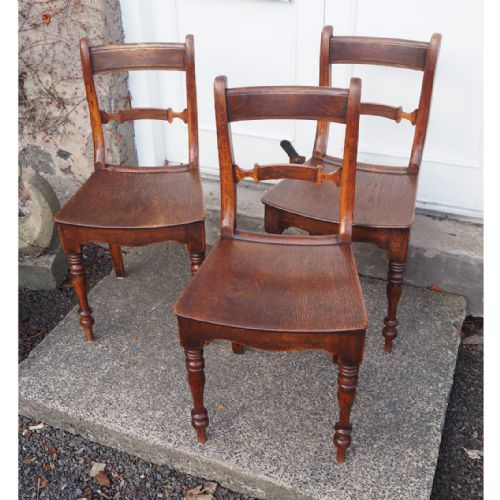 Set of 3 Beech and Ash Kitchen Chairs