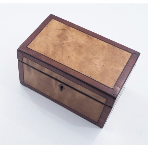 Georgian Satinwood & Walnut Tea Caddy