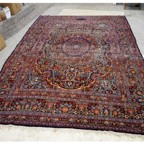 Large Early Persian Khorasan Meshad Carpet
