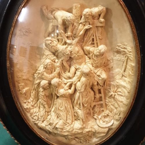 fig 1. MID 19th CENTURY FRENCH RELIGIOUS PLACQUE