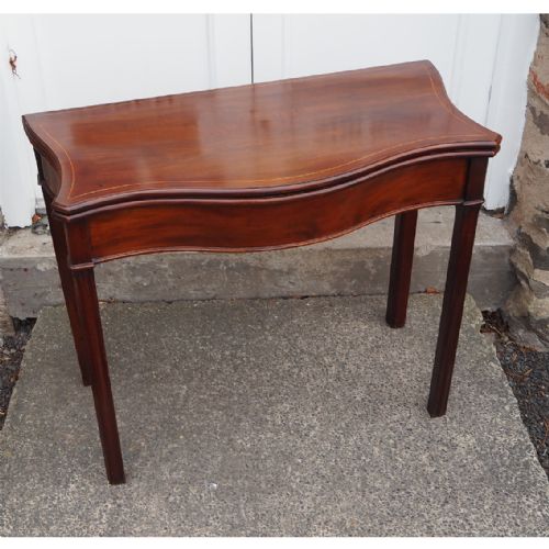 18th Century Serpentine Card Table