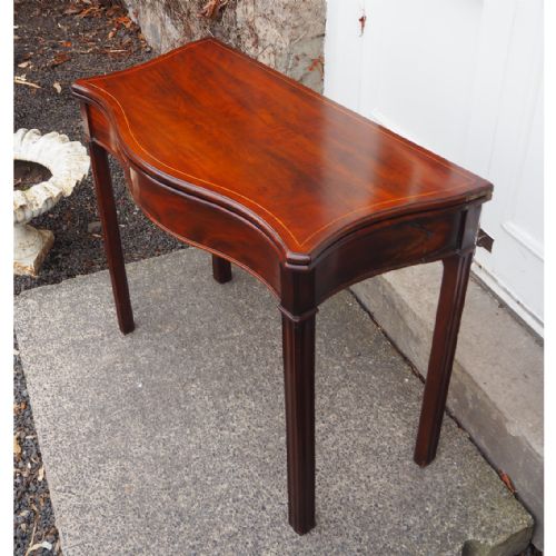 fig 1. 18th CENTURY SERPENTINE CARD TABLE