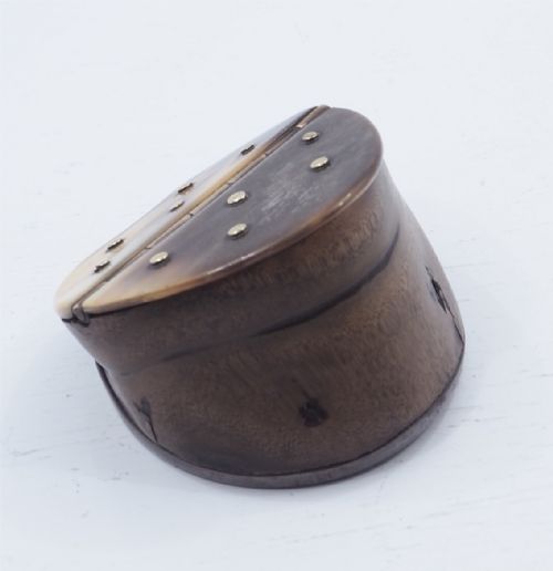 Georgian Hoof, Horn & Brass Snuff Box