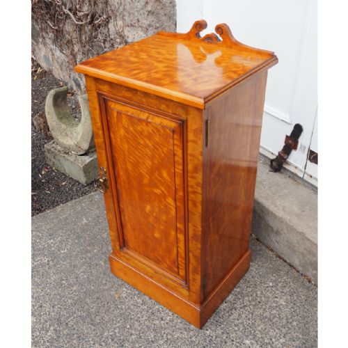 19th Century Satinwood Bedside Cupboard