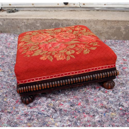 Regency Simulated Rosewood Foot Stool