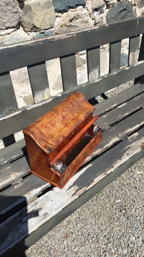 fig 1. HIGH QUALITY VICTORIAN BURR WALNUT DESK WRITING BOX