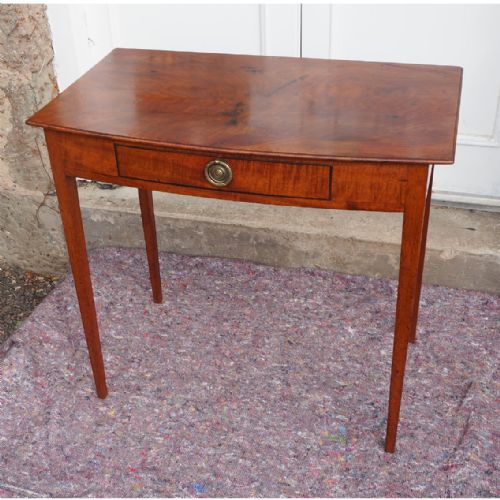 George III Mahogany Bow Front Side Table