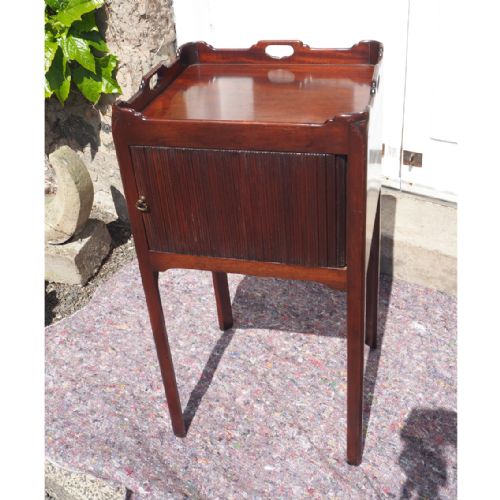George III Style Mahogany Bedside Cabinet