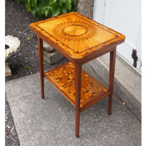 19th Century Scottish Inlaid 2 Tier Table
