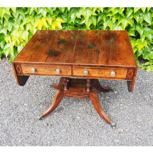 fig 1. CLASSICAL REGENCY SCOTTISH ROSEWOOD SOFA TABLE