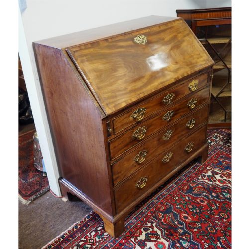 fig 1. 18th CENTURY GEORGE III MAHOGANY BUREAU