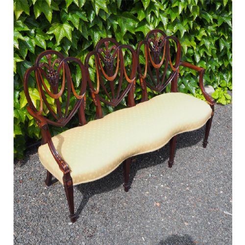 fig 1. 19th CENT. HEPPLEWHITE STYLE CHAIR BACK SETTEE