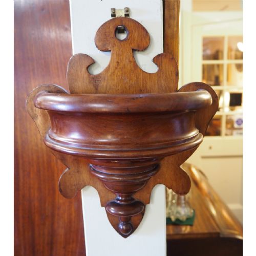 19th Century Carved Mahogany Wall Pocket