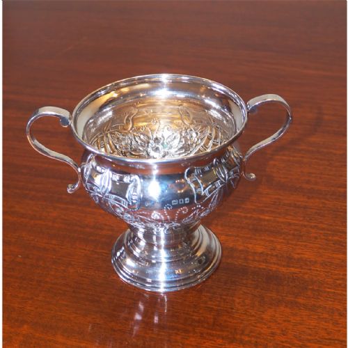 Very Pretty Silver Twin Handled Bowl