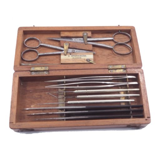Scottish Mahogany Cased Surgeons Set