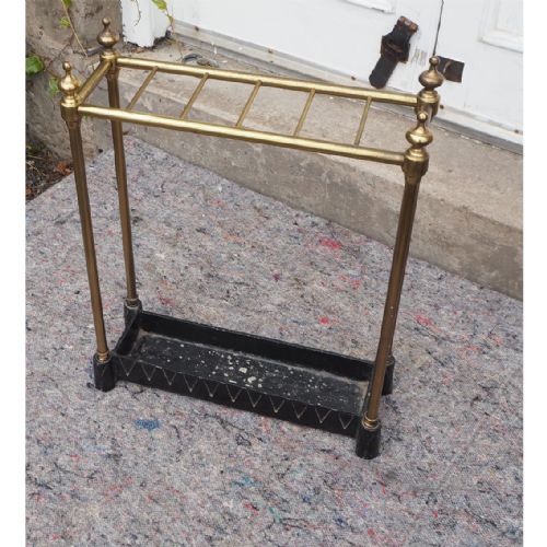 Victorian Iron and Brass Stick Stand