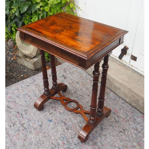 fig 1. STUNNING SMALL IRISH ROSEWOOD OCCASIONAL TABLE