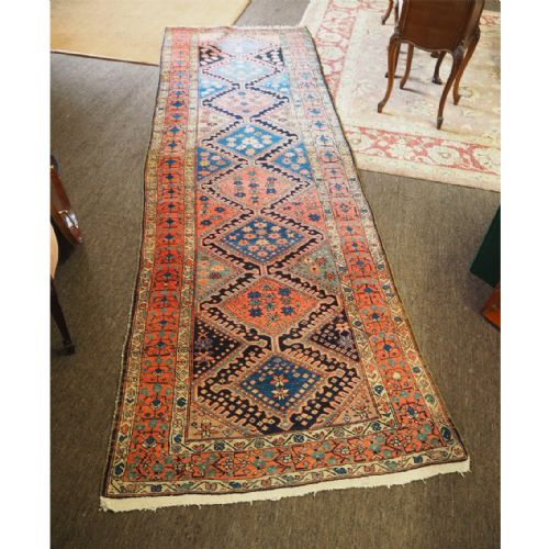 Persian Caucasian Style Hamadan Runner.