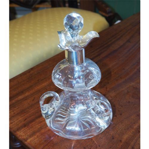 Nice Shape Edwardian Silver Topped Decanter