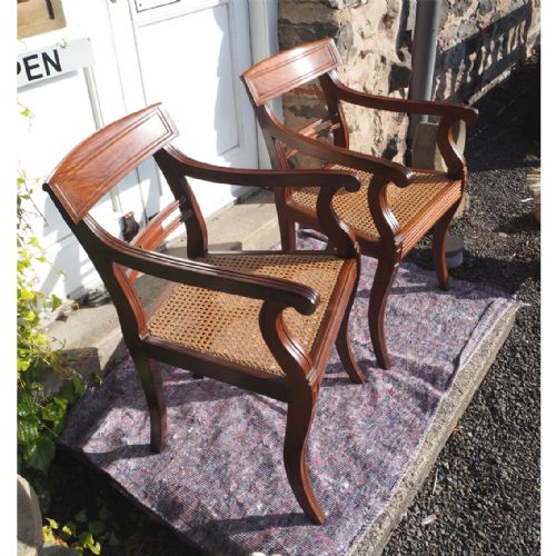 fig 1. RARE PAIR OF REGENCY CHINESE ARM CHAIRS