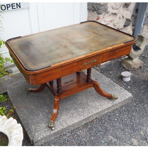 fig 1. STUNNING REGENCY MAHOGANY LIBRARY TABLE