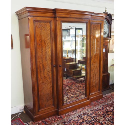 Fine Early Victorian Breakfront Wardrobe