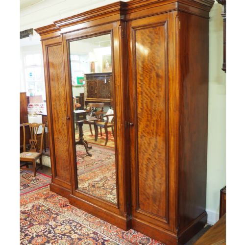 fig 1. FINE EARLY VICTORIAN BREAKFRONT WARDROBE