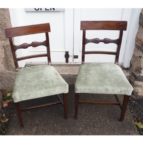 Pair Georgian Mahogany Dining Chairs