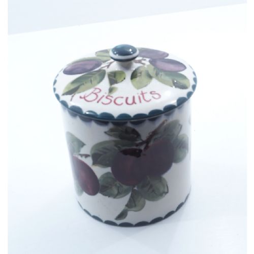 Large Wemyss Plums Biscuits Barrel