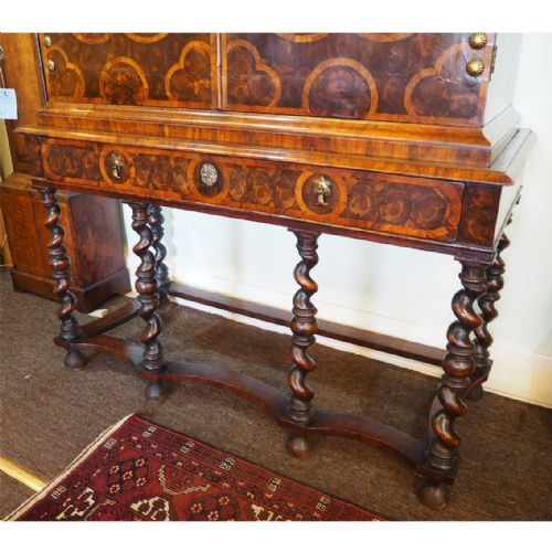 fig 2. FINE 17th CENTURY OYSTER CABINET ON STAND