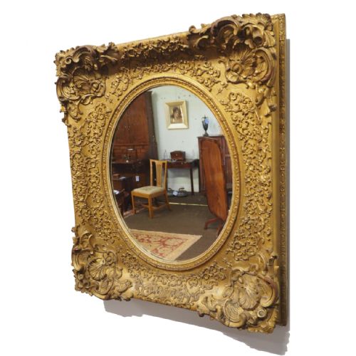 Very Decorative Antique Giltwood Mirror