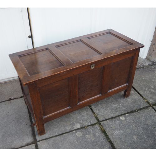 Early Georgian Oak Panelled Coffer